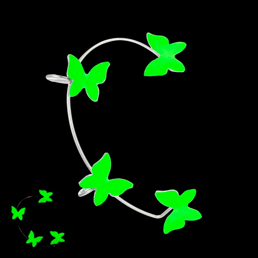 Glow In the dark Climber earring green color one piece Goth Punk Halloween